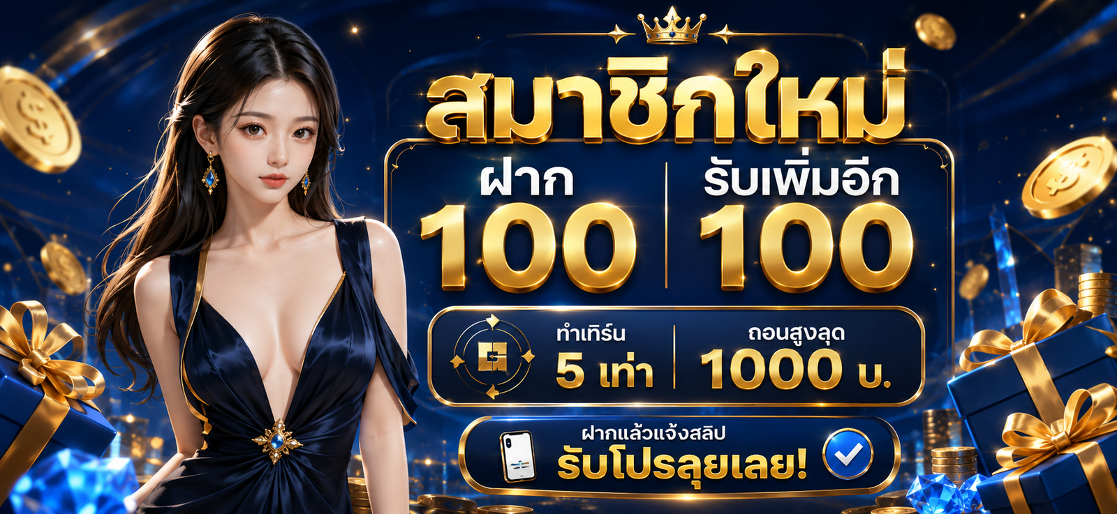 โปรสมาชิกใหม่100รับ100